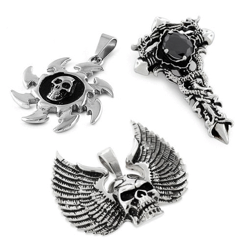 Steel Skull Pendants