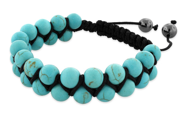 Turquoise Crystals Clay Beads Shamballa Bracelet - Ephori London - Luxury  custom natural stone beaded bracelets