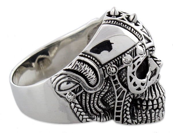 ARGENTGLEAMsilver925 × Brass skull Ring Screamer Skull Ring | 925 Silver + Brass – Vector Gems