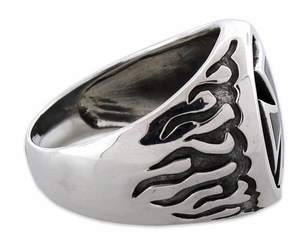 ☆nff☆ bold cross ring nff1 Sterling Silver Crossover Ring, Infinity Ring, Interlocking
