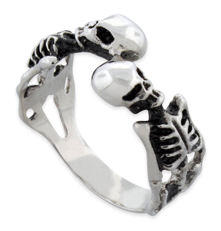 Stainless Steel Double Skeleton Ring – Badass Jewelry