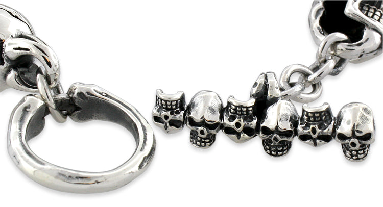 Disney Treasures Pirates of the Caribbean Diamond Skull & Crossbones  Bracelet 1/5 ct tw Sterling Silver 7.25
