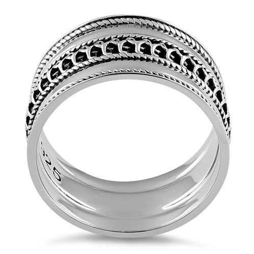 thumbnail interactive-video image 1 of Silver Line Bali Design Sterling Silver 925 Ring, No Stone, Band Style, USA Seller 1 of 6