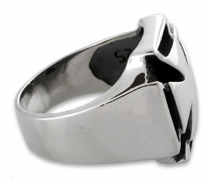 Sterling Silver Double Iron Cross Ring – Badass Jewelry