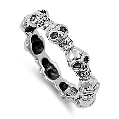 Sterling Silver Skull Ring Ssr0017 | Wholesale Jewelry Website