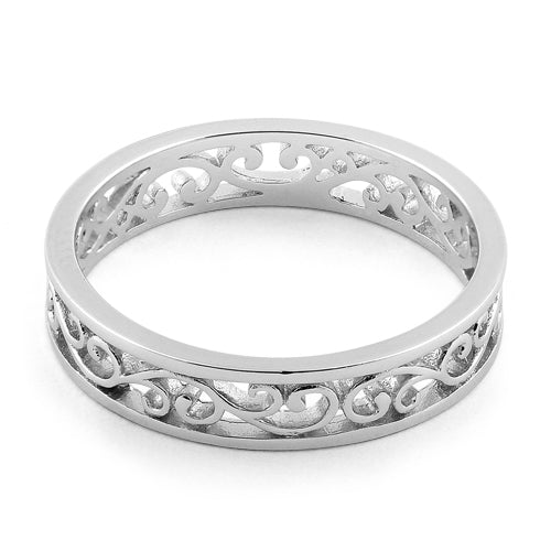Sterling Silver Unique Band Ring – Badass Jewelry